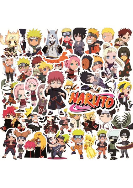 50 Adet Tarzı Anime Naruto Çıkartmaları Su Geçirmez Gitar Valiz Dizüstü Bisiklet Kaykay Motosiklet Çizgi Film Grafiti Sticker Çocuk Oyuncak (Yurt Dışından)