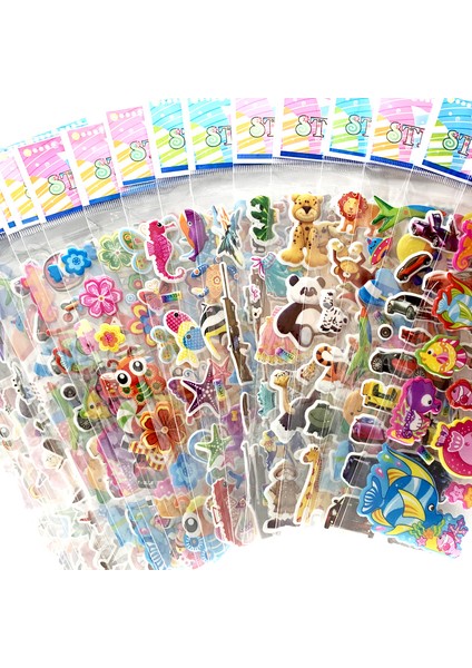 P Stili Çocuklar Için Farklı Bol 3D Balon Köpük Etiketler Prens ve Hayvan Araba Dıy Defter Etiket Oyuncakları (Yurt Dışından) fiyatları