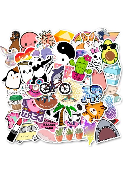 STK00011 Stili 33 Tarz Sticker ve Etiketler, Araba Laptop Pc Gitar Defter Bagaaj Kaykay Çanta Çıkartma Çıkartması - (Yurt Dışından) indirimleri
