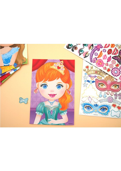 4 Adet Rastgele Stil Çocuklar Kendi Yapışkan Bulmaca Oyunları Yüz Yapma Prenses Hayvan Dinozor Montajı Puzzle Bebek Tanıma Eğitim Oyuncakları (Yurt Dışından)