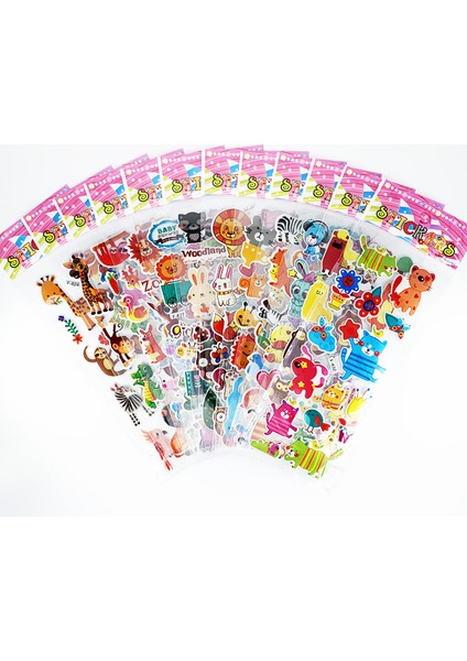 Stil 3 Stil 12 Sayfa Paket Çocuk Sticker 3D Kabarık Çeşitli Çizgi Film Hayvan Meyve Çeşitli Scrapbooking Sticker Kız Erkek Doğum Günü Hediyesi (Yurt Dışından) modelleri