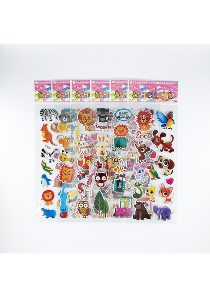 Stil 3 Stil 12 Sayfa Paket Çocuk Sticker 3D Kabarık Çeşitli Çizgi Film Hayvan Meyve Çeşitli Scrapbooking Sticker Kız Erkek Doğum Günü Hediyesi (Yurt Dışından) fırsatları