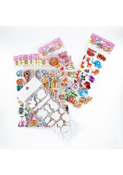 Stil 3 Stil 12 Sayfa Paket Çocuk Sticker 3D Kabarık Çeşitli Çizgi Film Hayvan Meyve Çeşitli Scrapbooking Sticker Kız Erkek Doğum Günü Hediyesi (Yurt Dışından) indirimleri