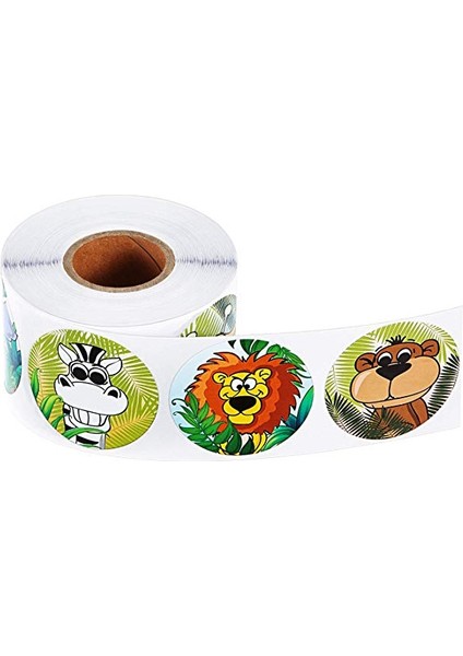 500 Adet Bir Stil Komik Hayvan Etiketleri Rulo Suya Dayanıklı Çiftlik Paket Mühür Etiketler Cool Kaykay Okul Etiketleri Ödül Çocuk Için (Yurt Dışından)