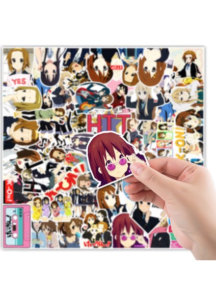 Anime K-On Sticker Kaykay Gitar Bavul Motosiklet Bisiklet Işık Tonu Kız Grafiti Yapışkanı Kendin Yap Şaka Sticker Çocuk Oyuncakları (Yurt Dışından)