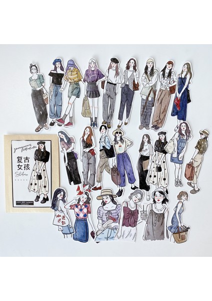 Sevimli Kız Çıkartma El Sanatları ve Scrapbooking Etiket Kitabı Öğrenci Etiketi Dekoratif Sticker Çocuk Oyuncakları (Yurt Dışından)