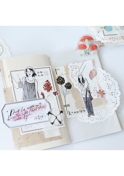 Sevimli Kız Çıkartma El Sanatları ve Scrapbooking Etiket Kitabı Öğrenci Etiketi Dekoratif Sticker Çocuk Oyuncakları (Yurt Dışından)