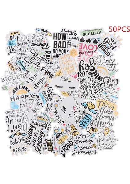 No.1 Tarzı Motivasyonel Sözler Çıkartmaları Su Geçirmez Stickerlar, Laptop, Kaykay ve Defter Tasarımları Için - Dıy Tasarım Çıkartmaları (Yurt Dışından)