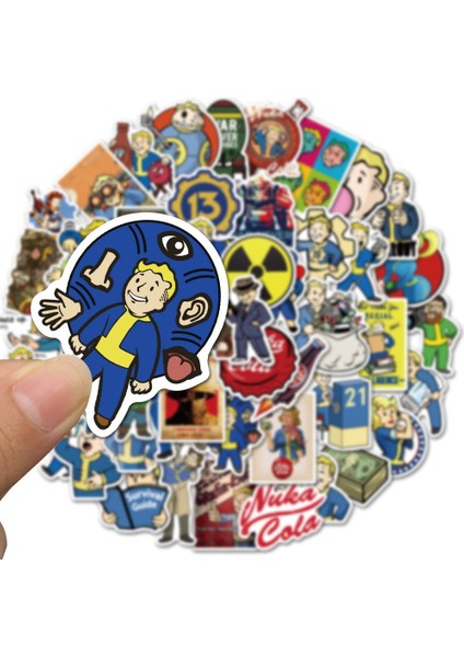 50 Adet Kovboy Tarzı Pc Oyunu Fallout Çıkartmaları Pipboy Bavul Laptop Bagaj Kaykay Motosiklet Buzdolabı Sticker Anime Çıkartmaları Pegatinas (Yurt Dışından) fırsatları