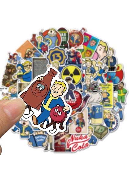 50 Adet Kovboy Tarzı Pc Oyunu Fallout Çıkartmaları Pipboy Bavul Laptop Bagaj Kaykay Motosiklet Buzdolabı Sticker Anime Çıkartmaları Pegatinas (Yurt Dışından) indirimleri