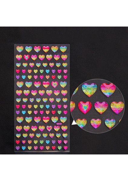AY094-08 Stili Parlak Sihirli Kristal Aşk Yıldız Sticker 3D Parıldayan Taş Üç Boyutlu Sticker Telefon Defter Günlük Dıy Hediye Dekorasyon Kız Için (Yurt Dışından)