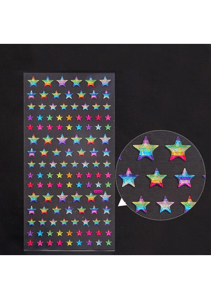 AY094-01 Stili Parlak Sihirli Kristal Aşk Yıldız Sticker 3D Parıldayan Taş Üç Boyutlu Sticker Telefon Defter Günlük Dıy Hediye Dekorasyon Kız Için (Yurt Dışından)