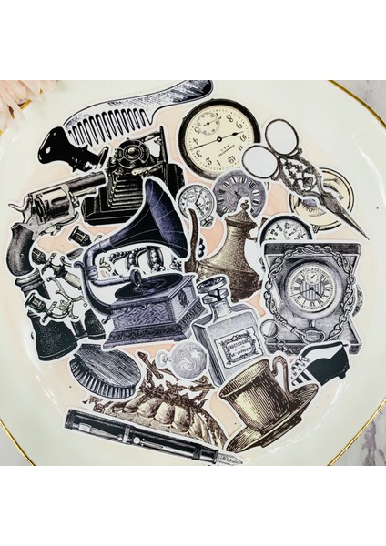 Vintage Mini Kağıt Etiketler El Sanatları ve Scrapbooking Etiketler Kitap Dekoratif Etiket Dıy Kırtasiye (Yurt Dışından)