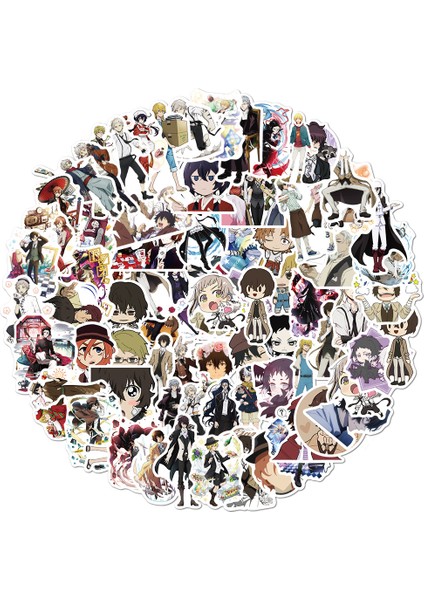 50 Adet A ve 50 Adet B Tarzı Pcs Anime Bungou Stray Dogs Stickerlar Japonya Çıkartması Laptop Kaykay Bavul Bagaj Anime Sticker Çocuk Hediyeleri Oyuncaklar (Yurt Dışından) indirimleri