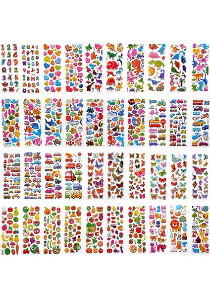 Stil 5 Stil Çocuklar Için Sevimli 3D Kabartmalı Balon Çıkartmalar Hediye - Rastgele Çizgi Film Çıkartmaları (Yurt Dışından) fiyatları