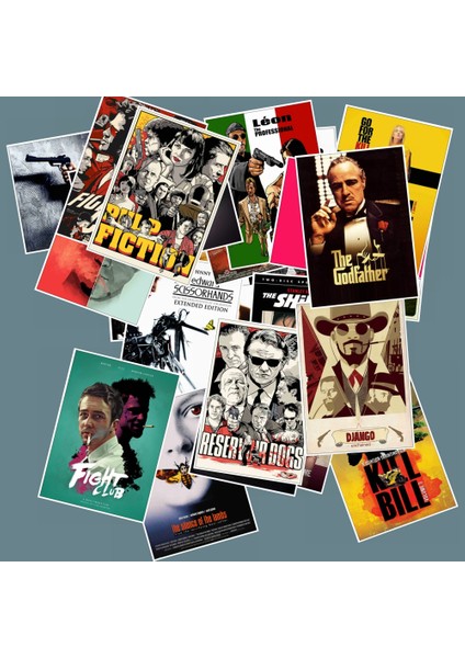 D116 (25 Adet) Stili Klasik Film Çıkartmaları Valiz Laptop Sanat Boyama Kill Bill Pulp Fiction Poster Çıkartmaları Su Geçirmez Kaykay Oyuncak (Yurt Dışından)