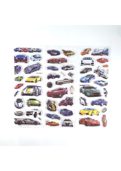 Sayı Harf Stili 12 Sayfalar Set Yarış Arabası Spor Arabalar Tarzı 3D Kabarık Balon Pvc Sticker Çocuk Çizgi Film Etiketler Erkekler Için Klasik Oyuncaklar (Yurt Dışından) indirimleri