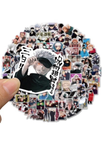 50 Adet Rastgele Stil Jujutsu Kaisen Anime Sticker Savaş Büyüsü Itadori Yuuji Stickerlar Çıkartmalar Kaykay Laptop Bavul Motosiklet Uyumlu (Yurt Dışından)