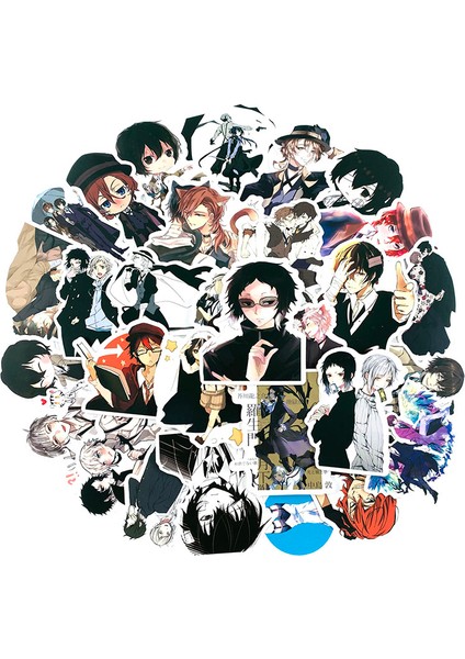 50 Adet Tarzı Bungou Stray Dogs Anime Graffiti Etiketleri Çocuklar Için Hediye Oyuncaklar - Dıy Kaykay Laptop Araba Telefon Motosiklet Bisiklet (Yurt Dışından) fiyatları