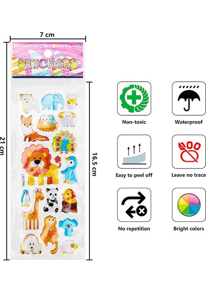 Erkek Çocuk Stili Için 40 Çizgi 40 Sayfa Lotlu Çizgi Etiketleri 3D Çizgi Karakterleri Prenses Kabarık Erkekler Için Hediye Festival Parti Etiketleri (Yurt Dışından) indirimleri