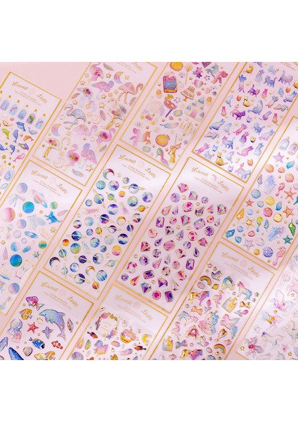 Rastgele Bir Stil Sihirli Gezegen Kristal Epoksi Uzay Sticker Sevimli Şeffaf Üç Boyutlu El Kitabı Günlük Dekorasyon Dıy Çocuk Hediyesi (Yurt Dışından) modelleri
