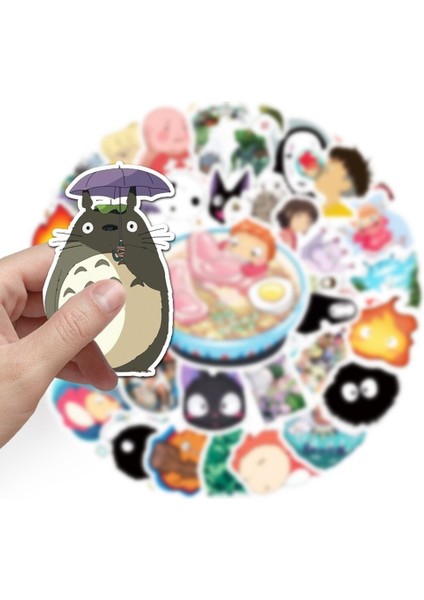 E-50 Adet Tarzı Japon Anime Ghibli Hayao Miyazaki Totoro Canavarlar Ruhu Stickerları Prenses Mononoke Kiki Öğrenci Kırtasiye Stickerı Decal (Yurt Dışından) modelleri