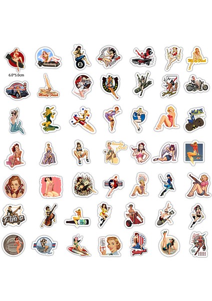 No.2 Tarzı Avrupa ve Amerika Retro Kız Pin Up Kız Sticker Dekorasyon Ajanda Sticker Dıy Ablum Günlük Scrapbooking Etiket Sticker (Yurt Dışından) modelleri