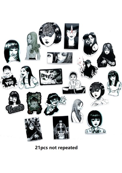 D-21 Adet Tarzı Tomie Çıkartmaları Anime H Comic Fujiang Graffiti Araba Bisiklet Motosiklet Kaykay Laptop Çıkartmaları - (Yurt Dışından)