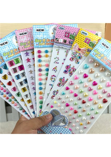No.13 Tarzı Çok Stil Karışık Renk Akrilik Taşlı Kristal Süsleme Stickerlar 3D Bebek Çocuklar Erkek Kız Kendin Yap Sevimli Çocuk Oyuncak Stickerları (Yurt Dışından) fiyatları