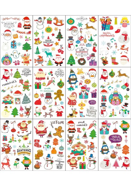 10 Yaprak Cadılar Bayramı Stili Yeni Yıl Geçici Dövmeler Çıkartmaları Xmas Baba Kar Snowman Transfer Dövme Parti Yüz Dekorasyon 1 Levha 200 Çıkartmalar Lot Turkish (Yurt Dışından) fırsatları