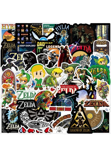 50 Adet Tarzı Su Geçirmez Valiz Defter Kaykay Pvc Sticker Buzdolabı Naklejki Için The Legend Of Zelda Oyunu (Yurt Dışından)
