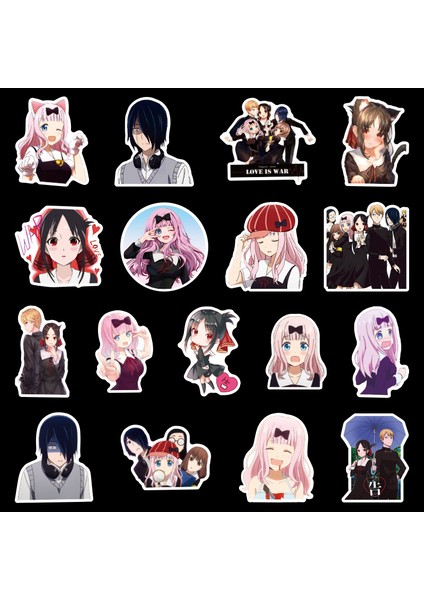 Quan Ye Cha Tarzı Kaguya-Sama: Aşk Savaşı Anime Stickerları Fujiwara Chika Shinomiya Kaguya Araba Stickerları Laptop Bavul Kaykay Çıkartmaları (Yurt Dışından) fırsatları