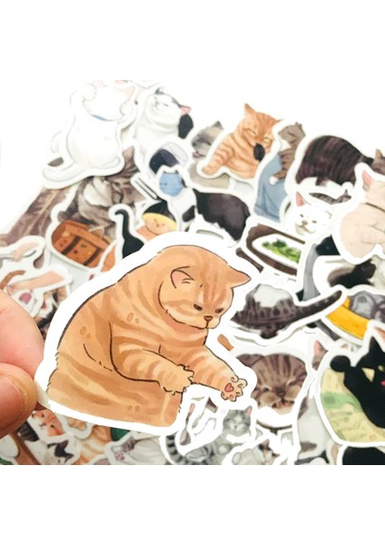 E-50 Adet Tarzı Sevimli Kediler Hayvan Grafiti Sticker Karışık Stil Oyuncaklar Bavul Laptop Bisiklet Bagaj Araba Scooter Kaykay Sticker (Yurt Dışından) fiyatları