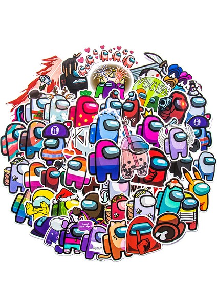 A50-PCS Tarzı Amongus Bagaj Sticker Not Defteri Kask Su Geçirmez Grafiti Oyuncak Sticker (Yurt Dışından) fiyatları