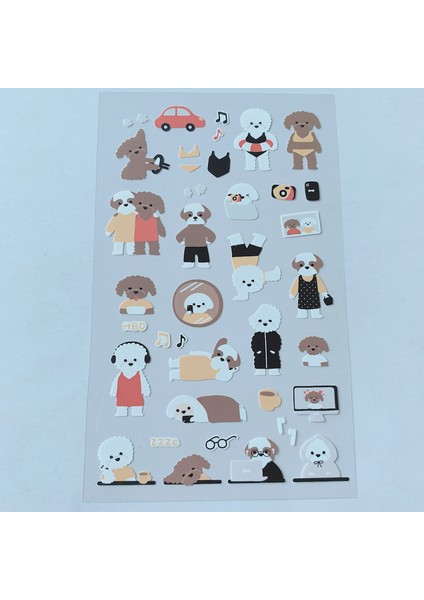 Ordu Yeşili Tarzı Yapışkan Sevimli Kawaii Köpekler Kediler Çiçekler Ev Yaşamı Çiftlik Peel Off Sticker Günlük Defter Telefon Mac Dizüstü Bilgisayar Dekorasyonu (Yurt Dışından)