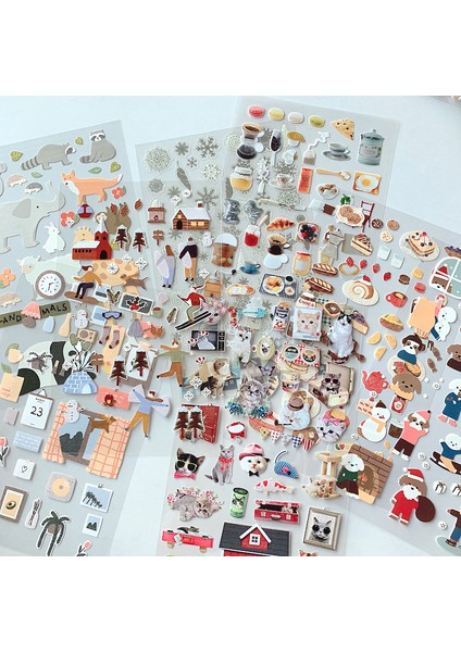 Ordu Yeşili Tarzı Yapışkan Sevimli Kawaii Köpekler Kediler Çiçekler Ev Yaşamı Çiftlik Peel Off Sticker Günlük Defter Telefon Mac Dizüstü Bilgisayar Dekorasyonu (Yurt Dışından) fiyatları