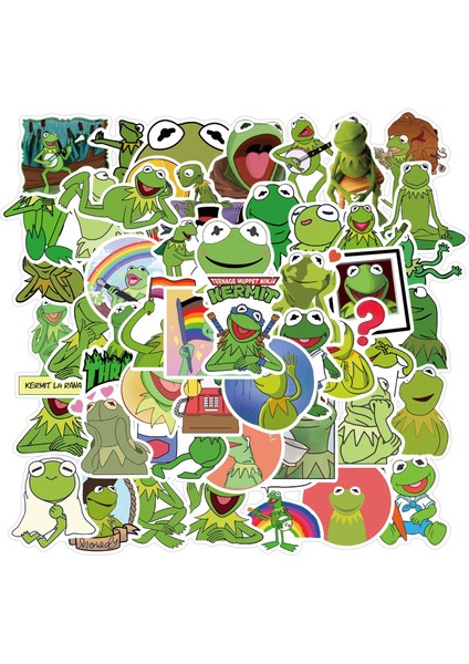 B-50 Adet Tarzı Kaykay Kaskı Hediye Kutusu Bisiklet Bilgisayar Defter Araba Anime Sevimli Kurbağa Oyuncakları Için Ilginç Kurbağa Grafiti Sticker'lar (Yurt Dışından) fırsatları