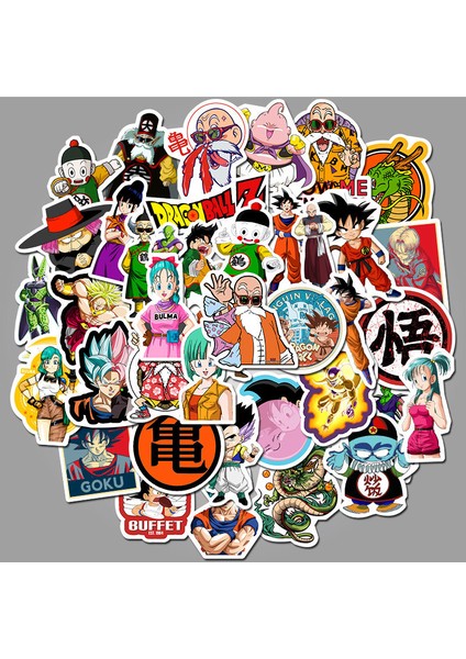 AZ025-50 Adet Tarzı Çeşitli Anime Sticker'lar: Demon Slayer, Naruto, Attack On Titan, Dragon Ball, Rited Away Sticker'lar, Sevimli Sticker Paketi (Yurt Dışından)