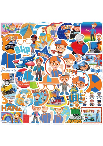 50 Adet Tarzı Anime Çizgi Filmi Blippi Graffiti Valiz Kaykay Anti Dekoratif Kendin Yap Su Geçirmez Sevimli Sticker Etiket Hediye Çocuk Oyuncakları (Yurt Dışından) fiyatları
