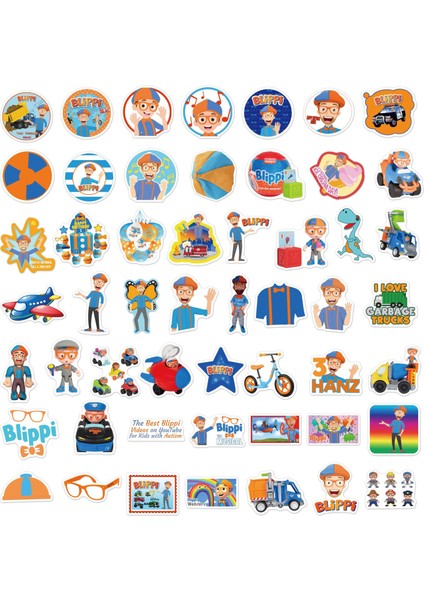 50 Adet Tarzı Anime Çizgi Filmi Blippi Graffiti Valiz Kaykay Anti Dekoratif Kendin Yap Su Geçirmez Sevimli Sticker Etiket Hediye Çocuk Oyuncakları (Yurt Dışından) modelleri