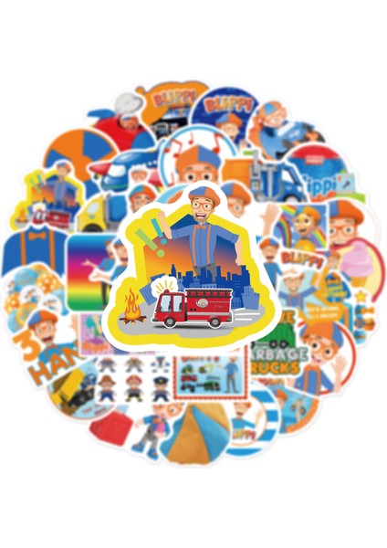 50 Adet Tarzı Anime Çizgi Filmi Blippi Graffiti Valiz Kaykay Anti Dekoratif Kendin Yap Su Geçirmez Sevimli Sticker Etiket Hediye Çocuk Oyuncakları (Yurt Dışından) fırsatları