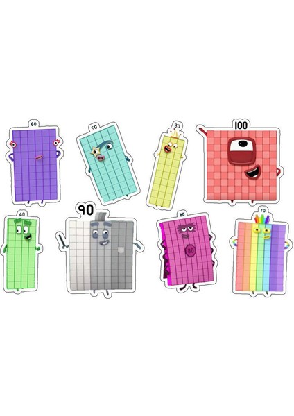 C(30-100) Stili Numberblocks Sticker Çocuk Oyuncakları Blok Graffiti Dıy Vinil Kaykay Bardak Telefon Bisiklet Çıkartmalar Seti Hediye (Yurt Dışından)
