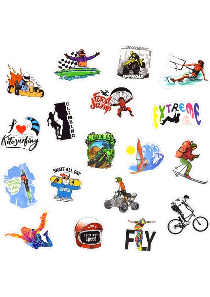 10 Adet Tarzı Ekstrem Spor Sticker Graffiti Serin Macera Çocuk Çıkartmalar Kaykay Dizüstü Araba Bisiklet Kask Motosiklet Açık Hava Sticker Su Geçirmez (Yurt Dışından) fırsatları
