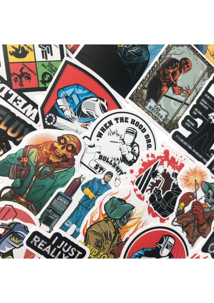 D-50 Adet Tarzı Pc'ler Kaynak Işçisi Çıkartmalar Çizgi Film Grafiti Çıkartmalar Moda Bagaj Kaykay Su Geçirmez Çıkartmalar Araba Stil Çıkartmaları (Yurt Dışından) modelleri