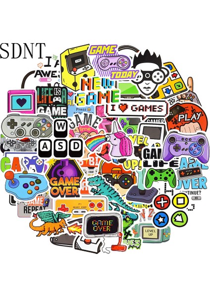 Klasik Oyun Vintage Etiketler Çocuklar Erkekler Hediye Su Geçirmez Etiketler Çıkartmalar Bavul Bisiklet Kaykay Kask Laptop Etiket (Yurt Dışından)