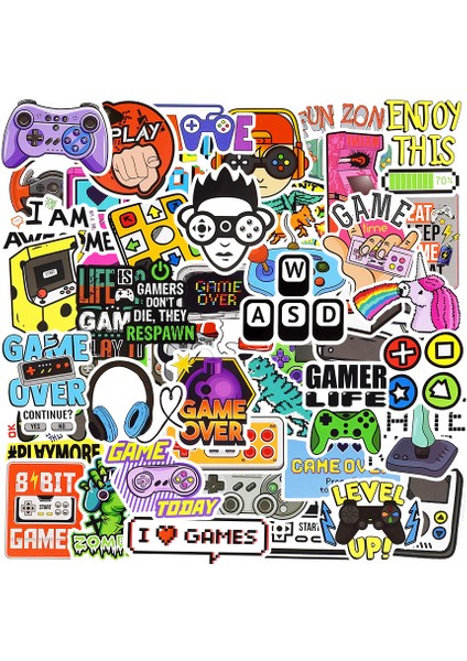 Klasik Oyun Vintage Etiketler Çocuklar Erkekler Hediye Su Geçirmez Etiketler Çıkartmalar Bavul Bisiklet Kaykay Kask Laptop Etiket (Yurt Dışından) fiyatları