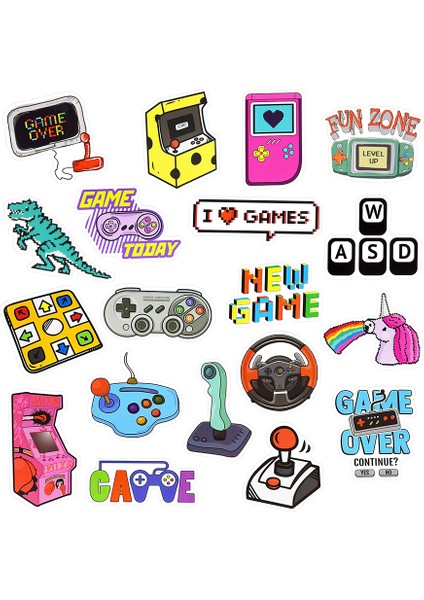 Klasik Oyun Vintage Etiketler Çocuklar Erkekler Hediye Su Geçirmez Etiketler Çıkartmalar Bavul Bisiklet Kaykay Kask Laptop Etiket (Yurt Dışından) modelleri