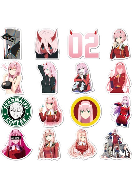 Anime Fanxx'de Sevgili Stickerlar 02 Sıfır Iki Sticker Dizüstü Bilgisayar Bagaj Motosiklet Bavul Gitar Kaykay Pvc Etiket (Yurt Dışından) fırsatları