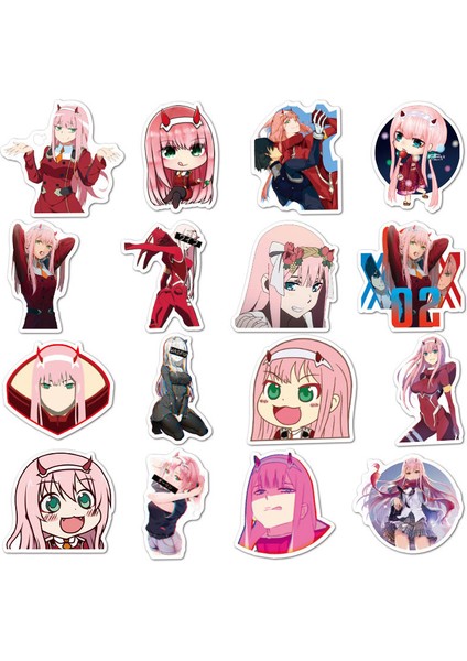 Anime Fanxx'de Sevgili Stickerlar 02 Sıfır Iki Sticker Dizüstü Bilgisayar Bagaj Motosiklet Bavul Gitar Kaykay Pvc Etiket (Yurt Dışından) indirimleri
