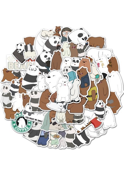 Ayılar-50 Adet Tarzı Kızların Favori Graffiti Çıkartmaları Kaykay Motosiklet Alışveriş Sepeti Çıkartmaları Çocuklar Çizgi Film Çıkartmaları Çocuk Oyuncakları (Yurt Dışından)